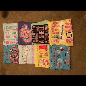 Simply southern shirts all short sleeve for 55$